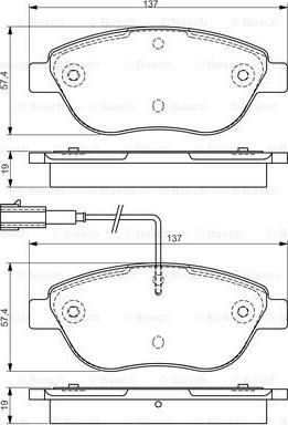 BOSCH 0 986 495 086 - Bremžu uzliku kompl., Disku bremzes autospares.lv