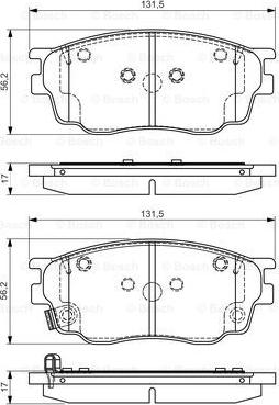 BOSCH 0 986 495 087 - Bremžu uzliku kompl., Disku bremzes autospares.lv