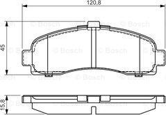 BOSCH 0 986 495 034 - Bremžu uzliku kompl., Disku bremzes www.autospares.lv