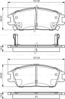 BOSCH 0 986 495 035 - Bremžu uzliku kompl., Disku bremzes autospares.lv