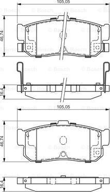 BOSCH 0 986 495 038 - Bremžu uzliku kompl., Disku bremzes autospares.lv