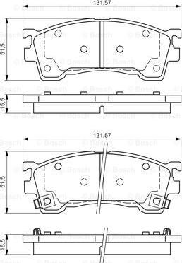 BOSCH 0 986 495 029 - Bremžu uzliku kompl., Disku bremzes autospares.lv