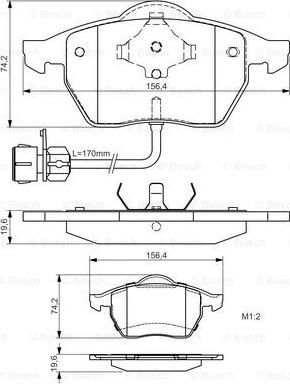 BOSCH 0 986 495 024 - Bremžu uzliku kompl., Disku bremzes autospares.lv