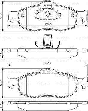 BOSCH 0 986 495 026 - Bremžu uzliku kompl., Disku bremzes www.autospares.lv