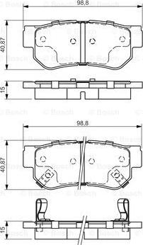 BOSCH 0 986 495 022 - Bremžu uzliku kompl., Disku bremzes www.autospares.lv