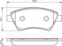 BOSCH 0 986 495 071 - Bremžu uzliku kompl., Disku bremzes autospares.lv