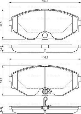 BOSCH 0 986 495 147 - Тормозные колодки, дисковые, комплект www.autospares.lv