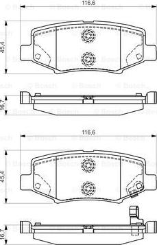 BOSCH 0 986 495 155 - Bremžu uzliku kompl., Disku bremzes www.autospares.lv