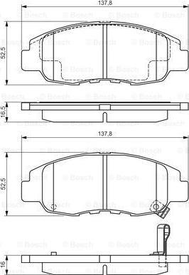 BOSCH 0 986 495 153 - Bremžu uzliku kompl., Disku bremzes autospares.lv