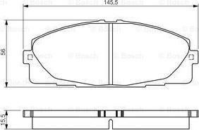 BOSCH 0 986 495 152 - Bremžu uzliku kompl., Disku bremzes autospares.lv