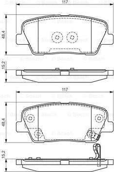 BOSCH 0 986 495 165 - Bremžu uzliku kompl., Disku bremzes www.autospares.lv