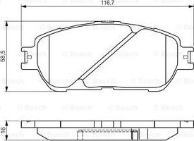 BOSCH 0 986 495 160 - Bremžu uzliku kompl., Disku bremzes www.autospares.lv