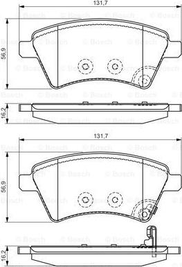 BOSCH 0 986 495 101 - Тормозные колодки, дисковые, комплект www.autospares.lv