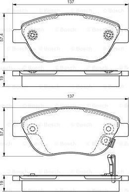 BOSCH 0 986 495 103 - Тормозные колодки, дисковые, комплект www.autospares.lv