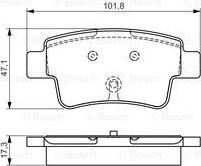 BOSCH 0 986 495 111 - Тормозные колодки, дисковые, комплект www.autospares.lv