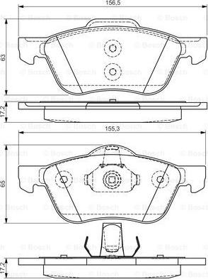 BOSCH 0 986 495 118 - Bremžu uzliku kompl., Disku bremzes autospares.lv