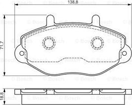 BOSCH 0 986 495 112 - Bremžu uzliku kompl., Disku bremzes www.autospares.lv