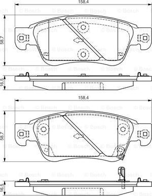 BOSCH 0 986 495 134 - Bremžu uzliku kompl., Disku bremzes www.autospares.lv