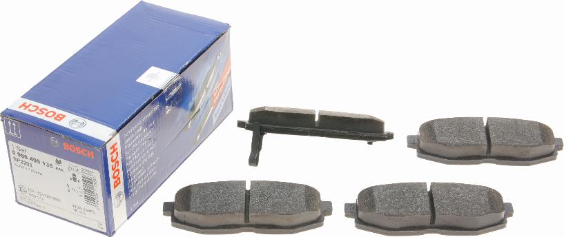 BOSCH 0 986 495 135 - Brake Pad Set, disc brake www.autospares.lv