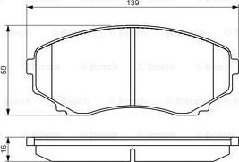 BOSCH 0 986 495 131 - Тормозные колодки, дисковые, комплект www.autospares.lv