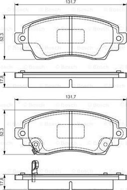 BOSCH 0 986 495 132 - Bremžu uzliku kompl., Disku bremzes www.autospares.lv