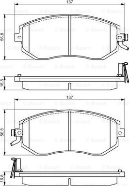 BOSCH 0 986 495 125 - Brake Pad Set, disc brake www.autospares.lv