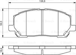 BOSCH 0 986 495 126 - Bremžu uzliku kompl., Disku bremzes www.autospares.lv