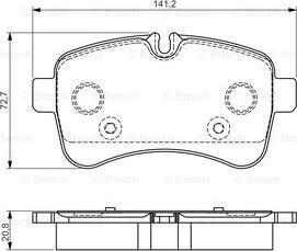 BOSCH 0 986 495 120 - Bremžu uzliku kompl., Disku bremzes www.autospares.lv