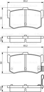 BOSCH 0 986 495 121 - Bremžu uzliku kompl., Disku bremzes autospares.lv