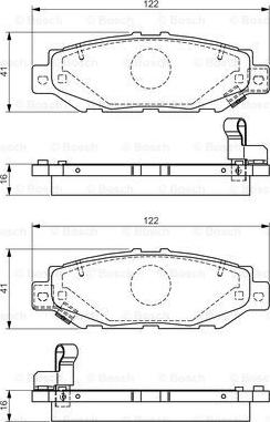 BOSCH 0 986 495 122 - Bremžu uzliku kompl., Disku bremzes www.autospares.lv