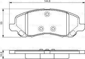 BOSCH 0 986 495 170 - Bremžu uzliku kompl., Disku bremzes www.autospares.lv