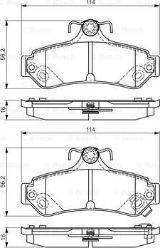 BOSCH 0 986 495 173 - Bremžu uzliku kompl., Disku bremzes www.autospares.lv