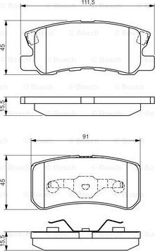 BOSCH 0 986 495 172 - Brake Pad Set, disc brake www.autospares.lv