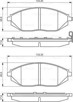 BOSCH 0 986 495 349 - Bremžu uzliku kompl., Disku bremzes www.autospares.lv