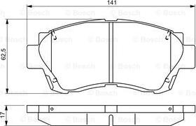 BOSCH 0 986 495 341 - Bremžu uzliku kompl., Disku bremzes www.autospares.lv