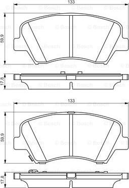 BOSCH 0 986 495 343 - Тормозные колодки, дисковые, комплект www.autospares.lv