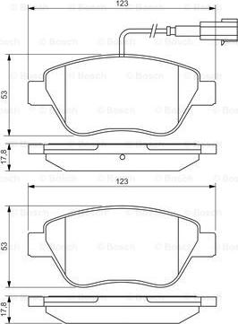 BOSCH 0 986 495 342 - Bremžu uzliku kompl., Disku bremzes www.autospares.lv