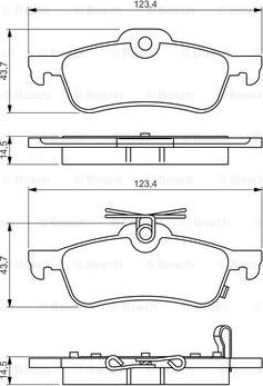 BOSCH 0 986 495 359 - Bremžu uzliku kompl., Disku bremzes autospares.lv