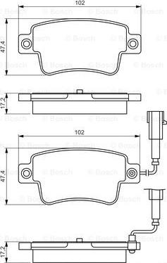 BOSCH 0 986 495 355 - Bremžu uzliku kompl., Disku bremzes www.autospares.lv