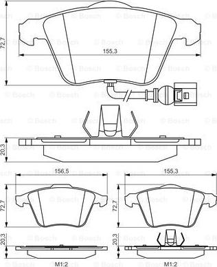 BOSCH 0 986 495 356 - Тормозные колодки, дисковые, комплект www.autospares.lv