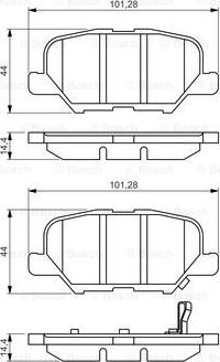 BOSCH 0 986 495 358 - Bremžu uzliku kompl., Disku bremzes www.autospares.lv