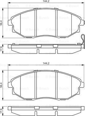 BOSCH 0 986 495 353 - Bremžu uzliku kompl., Disku bremzes www.autospares.lv