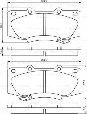 BOSCH 0 986 495 352 - Bremžu uzliku kompl., Disku bremzes autospares.lv