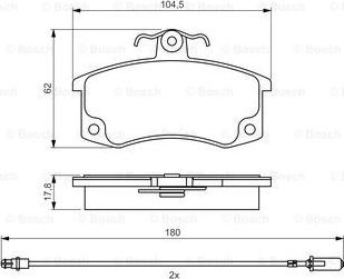 BOSCH 0 986 495 360 - Bremžu uzliku kompl., Disku bremzes www.autospares.lv