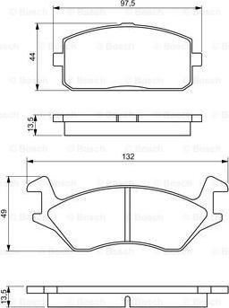 BOSCH 0 986 495 361 - Brake Pad Set, disc brake www.autospares.lv