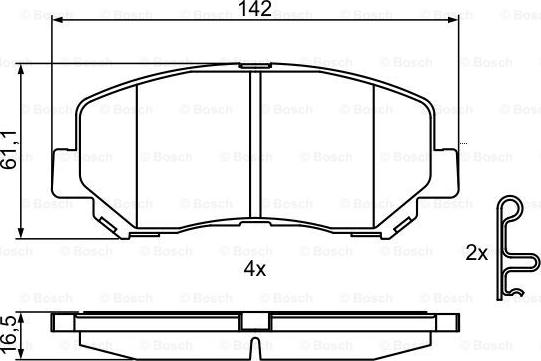 BOSCH 0 986 495 367 - Brake Pad Set, disc brake www.autospares.lv