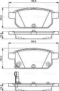 BOSCH 0 986 495 301 - Bremžu uzliku kompl., Disku bremzes www.autospares.lv