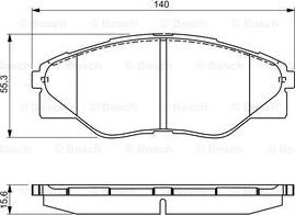 BOSCH 0 986 495 303 - Brake Pad Set, disc brake www.autospares.lv