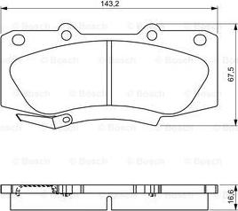 BOSCH 0 986 495 302 - Brake Pad Set, disc brake www.autospares.lv