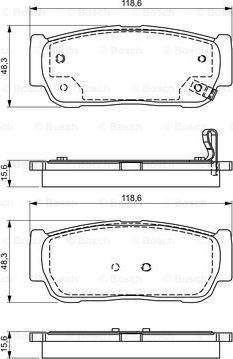 BOSCH 0 986 495 315 - Bremžu uzliku kompl., Disku bremzes www.autospares.lv